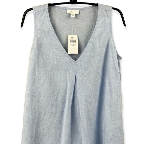 J.Jill Linen A Line Dress Cornflower Multi NWT - Picture 3 of 12